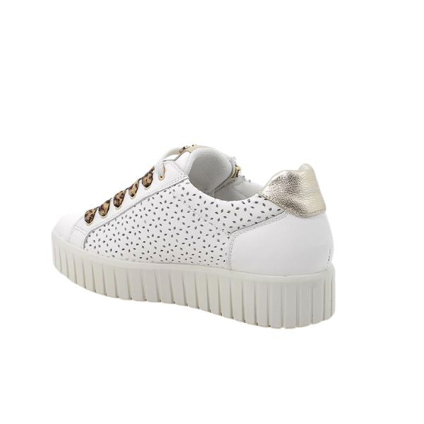 Igi&co sneakers traforate bianche con lacci e zip