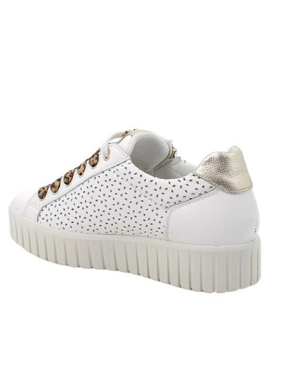 Igi&co sneakers traforate bianche con lacci e zip
