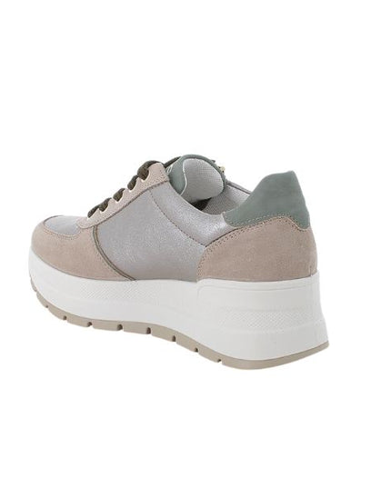 Igi&co sneakers in pelle beige con zip e lacci