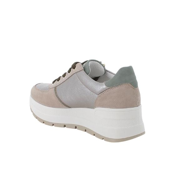 Igi&co sneakers in pelle beige con zip e lacci