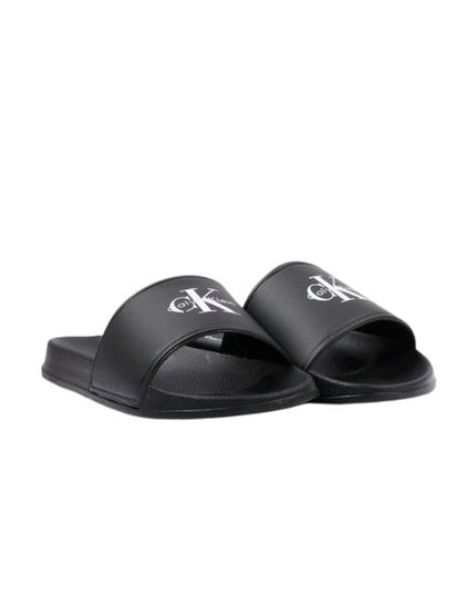 Calvin Klein slides nere in gomma con logo
