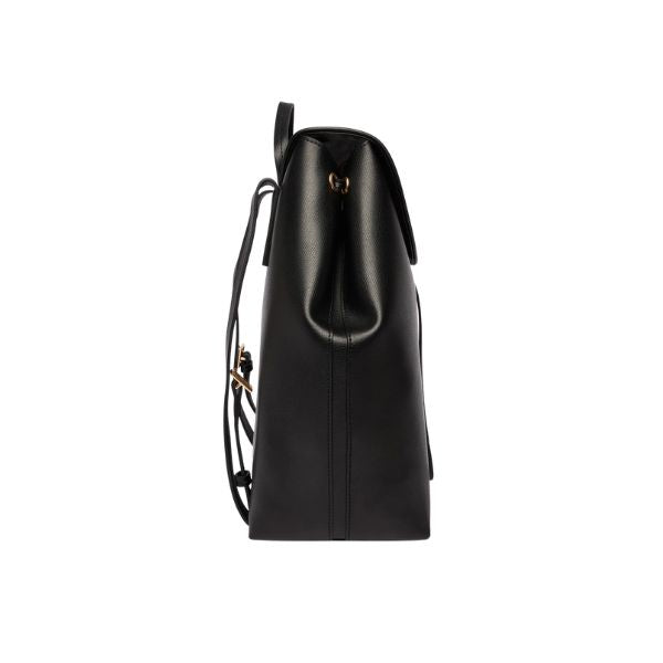 Calvin Klein zaino in pelle nera con coulisse e patta