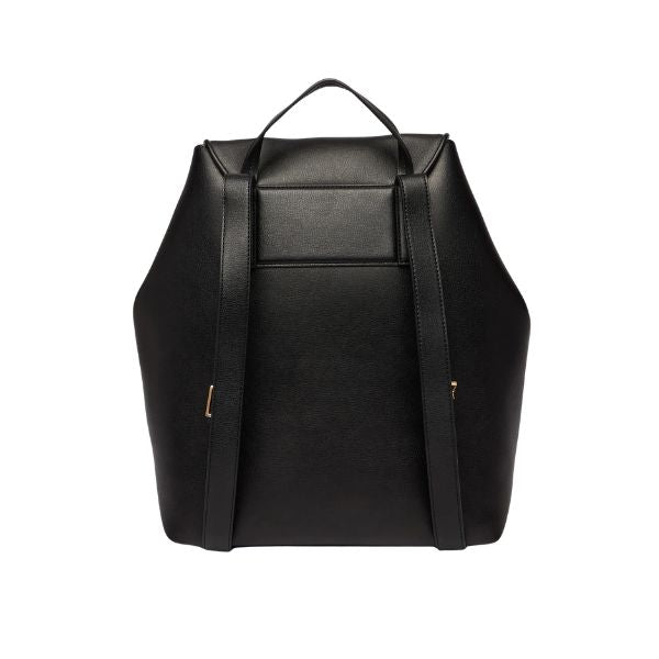 Calvin Klein zaino in pelle nera con coulisse e patta