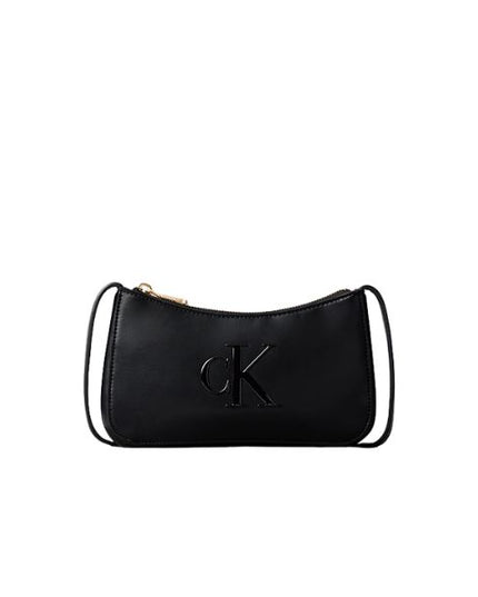 Calvin Klein mini bag a spalla con logo monogram nero