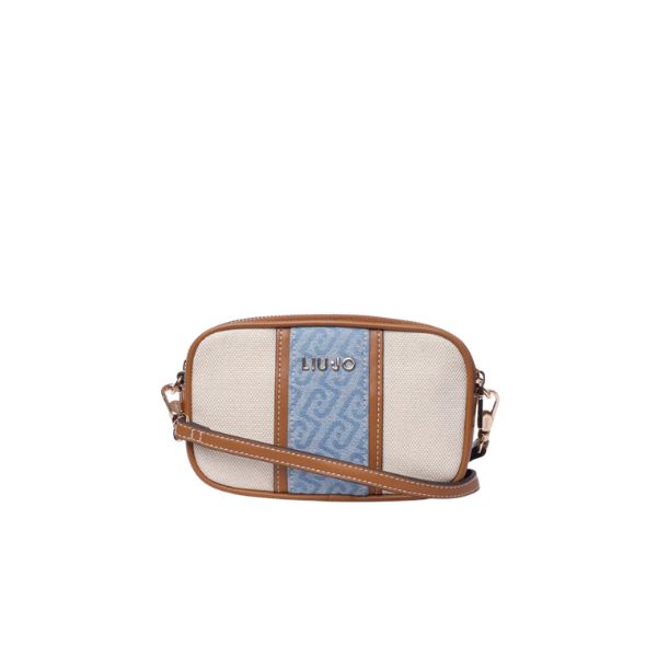 Liu Jo borsa a tracolla in canvas con fascia denim