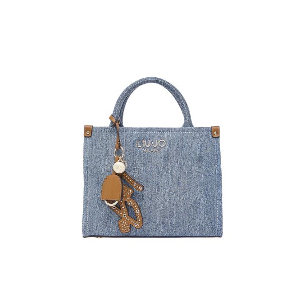 Liu Jo borsa a mano piccola in denim con charms