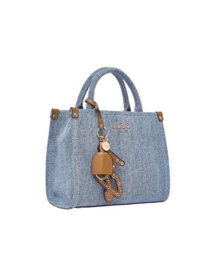 Liu Jo borsa a mano piccola in denim con charms