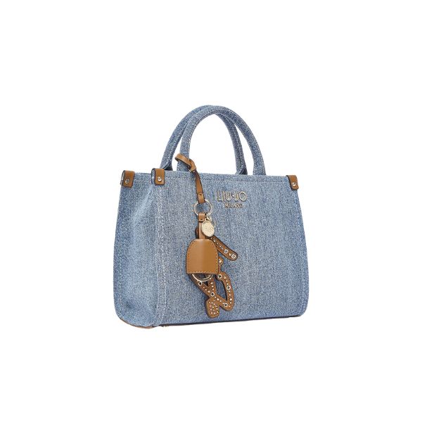 Liu Jo borsa a mano piccola in denim con charms