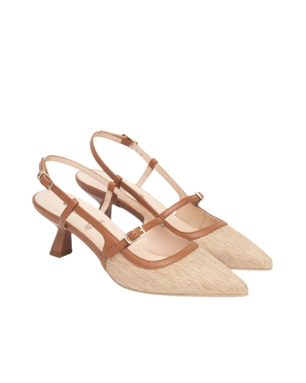 NERO GIARDINI sling-back con cinturino