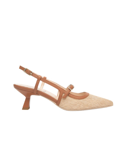 NERO GIARDINI sling-back con cinturino