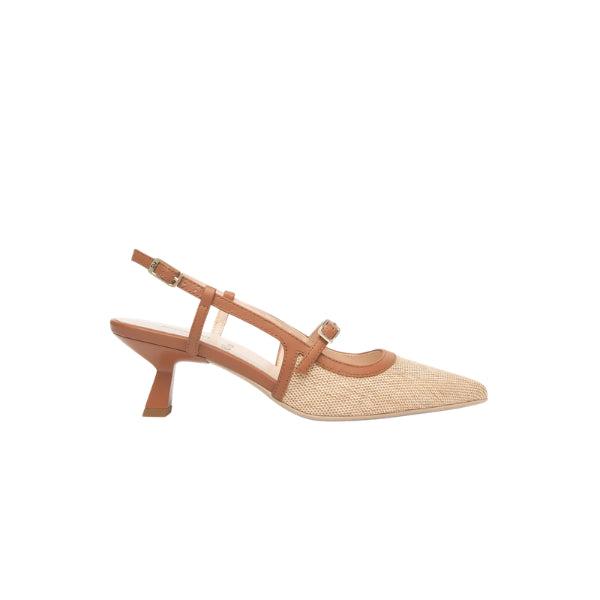 NERO GIARDINI sling-back con cinturino