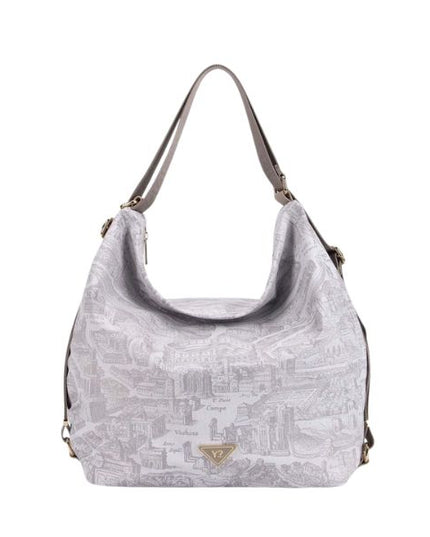 Ynot? Gum borsa a spalla morbida convertibile in zaino Milk