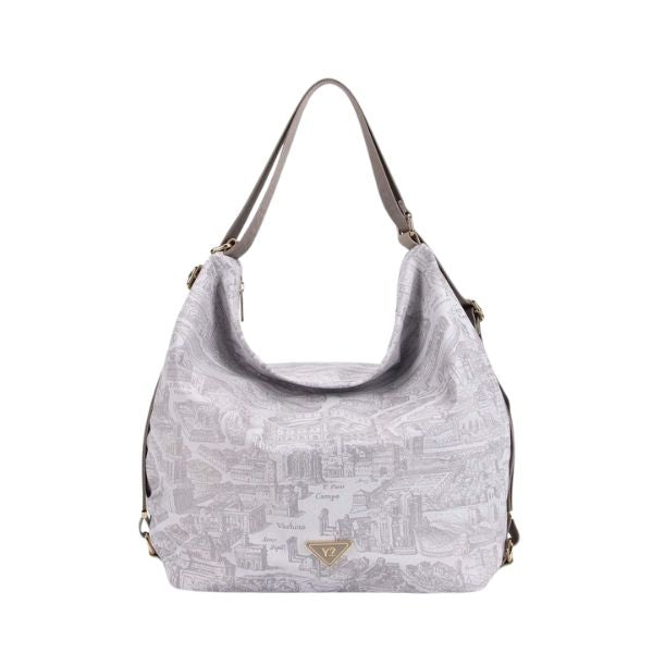 Ynot? Gum borsa a spalla morbida convertibile in zaino Milk
