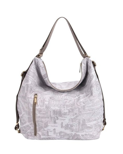 Ynot? Gum borsa a spalla morbida convertibile in zaino Milk