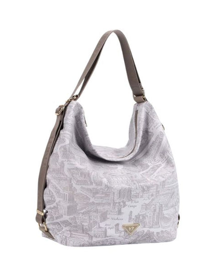 Ynot? Gum borsa a spalla morbida convertibile in zaino Milk