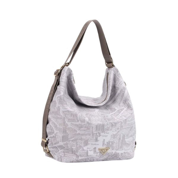 Ynot? Gum borsa a spalla morbida convertibile in zaino Milk