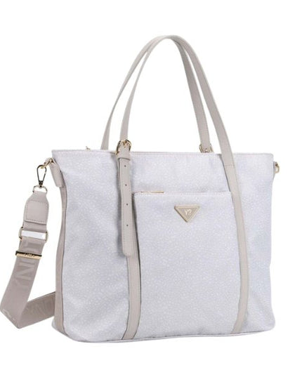 Ynot? Cloud Borsa shopping in tessuto Bianca