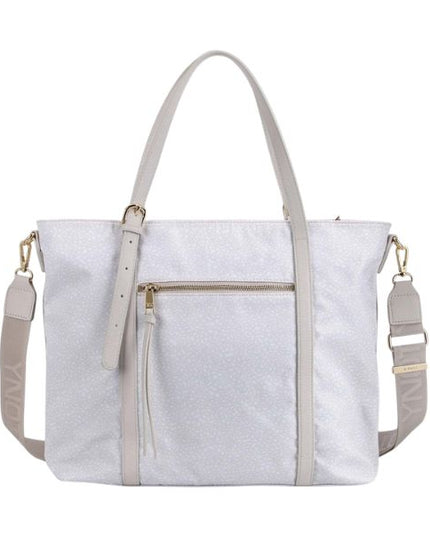 Ynot? Cloud Borsa shopping in tessuto Bianca