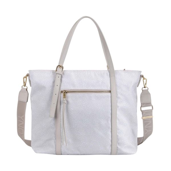 Ynot? Cloud Borsa shopping in tessuto Bianca
