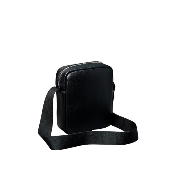 Calvin Klein tracolla uomo in pelle martellata nera