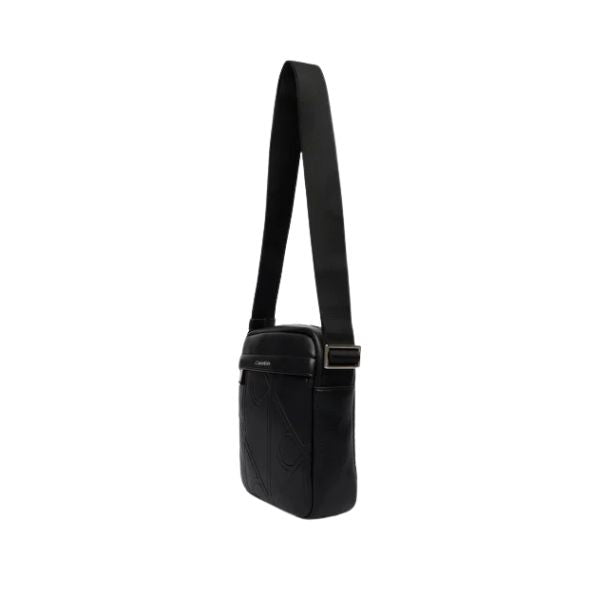 Calvin Klein tracolla da uomo con logo goffrato e doppia zip