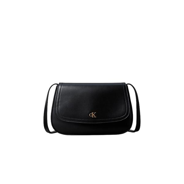 Calvin Klein borsa a tracolla con patta nera