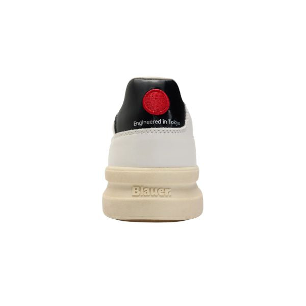 Blauer Kyoto sneakers in pelle bianca