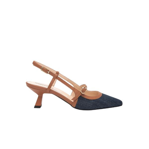 Nero Giardini sling-back con cinturino Denim