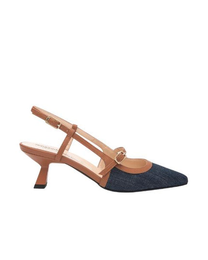 Nero Giardini sling-back con cinturino Denim