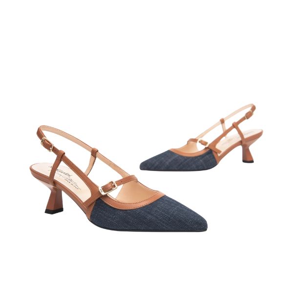 Nero Giardini sling-back con cinturino Denim