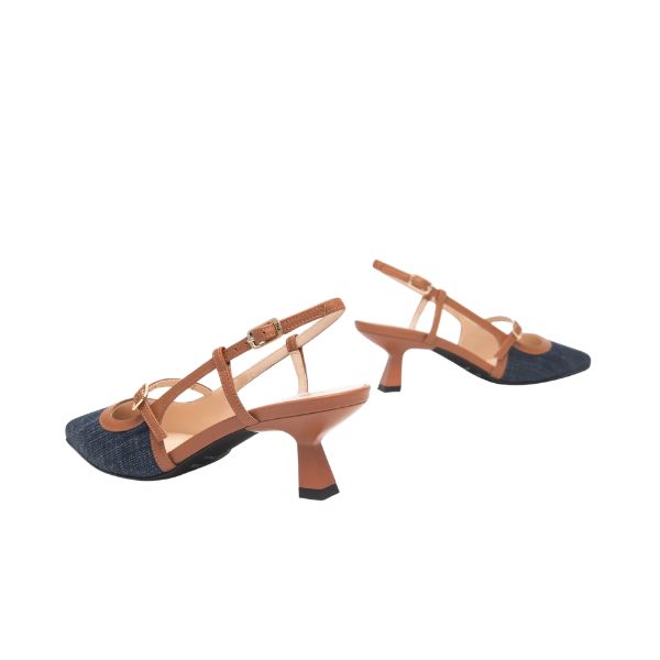 Nero Giardini sling-back con cinturino Denim