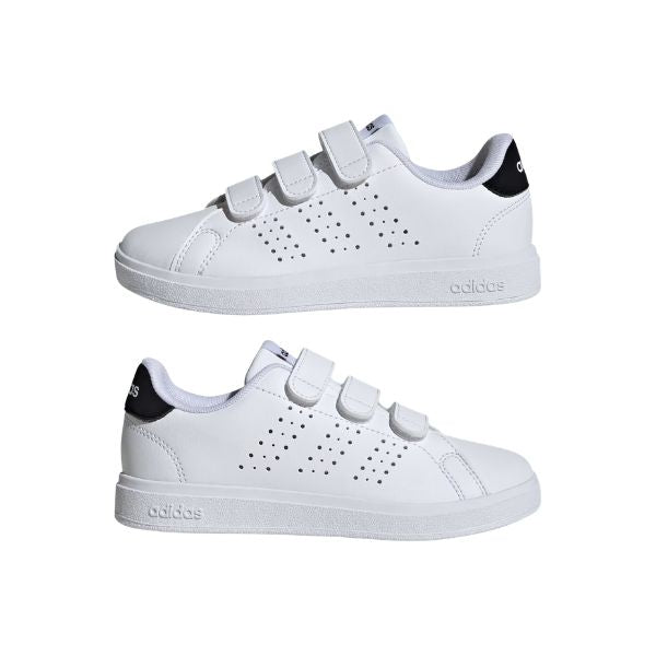 Adidas Advantage Base 2.0 Kids sneakers bianche con strappi