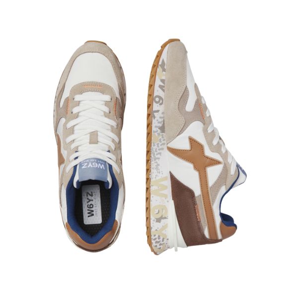 W6yz Yak M sneakers n tessuto tecnico bianco e marrone