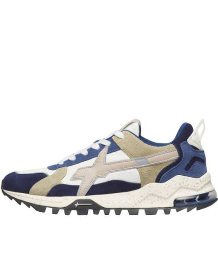 W6yz Breeze 3 M sneakers in suede e tessuto tecnico blu