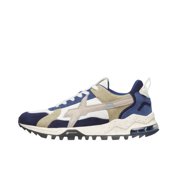 W6yz Breeze 3 M sneakers in suede e tessuto tecnico blu