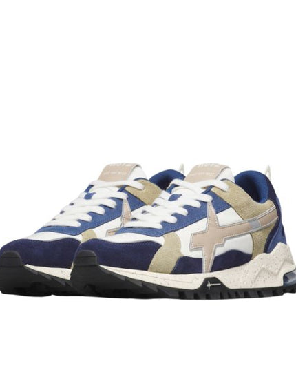 W6yz Breeze 3 M sneakers in suede e tessuto tecnico blu
