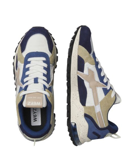 W6yz Breeze 3 M sneakers in suede e tessuto tecnico blu