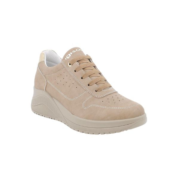 Igi&co sneakers con zeppa beige