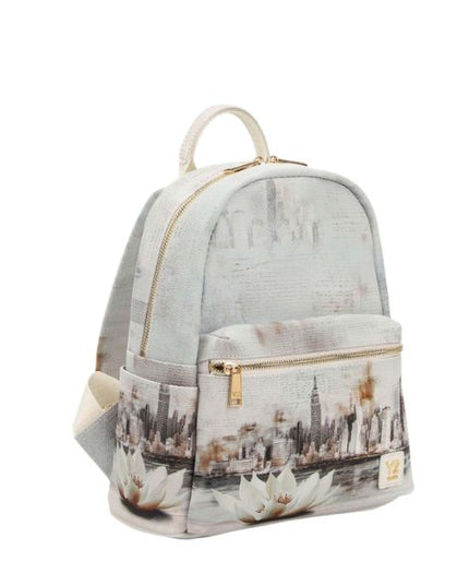 Ynot? Yes zaino con tasca frontale con stampa New York in White