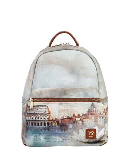 Ynot? Yes zaino con tasca frontale con stampa Rome Lotus