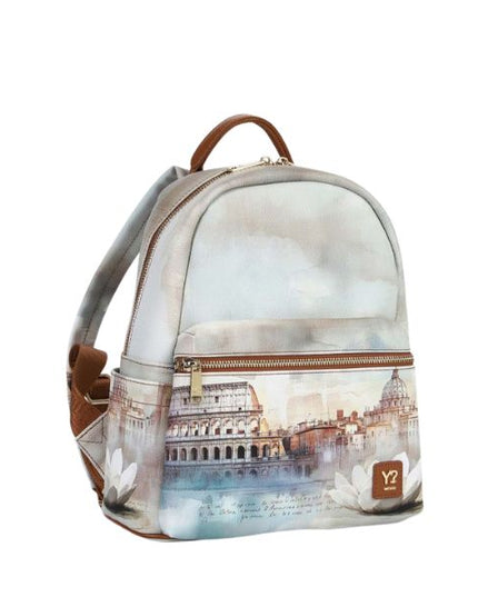 Ynot? Yes zaino con tasca frontale con stampa Rome Lotus