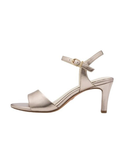 Tamaris sandali con cinturino e tacco gold