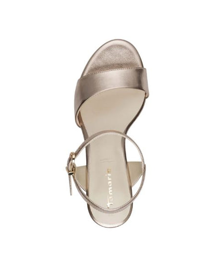 Tamaris sandali con cinturino e tacco gold