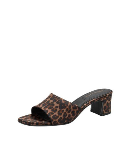 Tamaris sandali ciabatta con tacco a blocco leopard