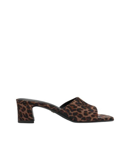 Tamaris sandali ciabatta con tacco a blocco leopard