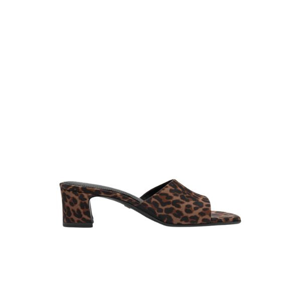 Tamaris sandali ciabatta con tacco a blocco leopard
