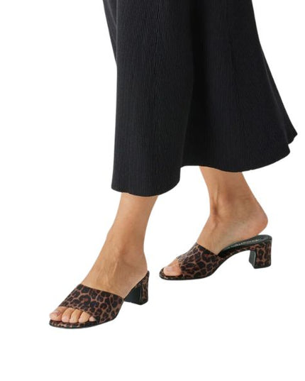 Tamaris sandali ciabatta con tacco a blocco leopard