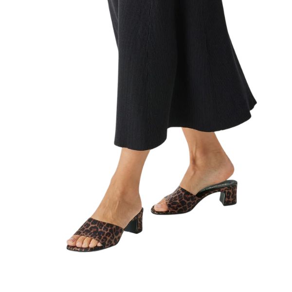 Tamaris sandali ciabatta con tacco a blocco leopard