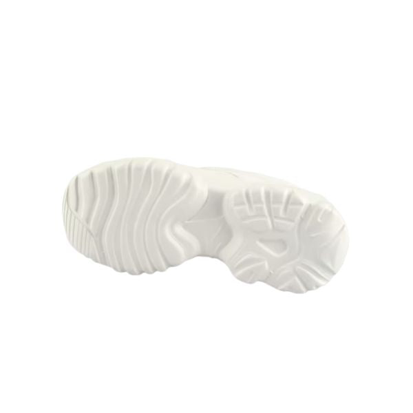Buffalo Sneakers Chunky Bianco con Suola Ondulata