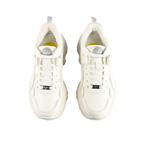 Buffalo Sneakers Chunky Bianco con Suola Ondulata